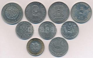 Portugália 9db-os forgalmi emlékérme tétel T:1,1-
Portugal 9pcs of commemorative issue coins C:UNC,...