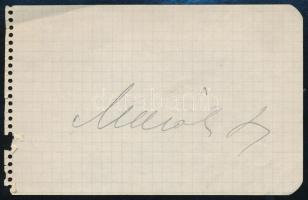 Muráti Lili színésznő aláírásai papírlap két oldalán