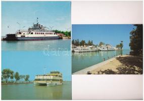 21 db MODERN balatoni hajó / 21 modern Hungarian motive postcards, ships from Lake Balaton