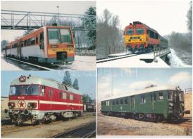 20 db MODERN magyar vasút, vonatok / 20 modern motive postcards; Hungarian railway, trains