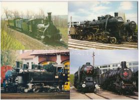 15 db MODERN magyar gőzmozdony / 15 modern motive postcards; Hungarian locomotives