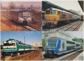 20 db MODERN külföldi vasúti motívumlap; vonatok / 20 modern railway motive postcards; European trains