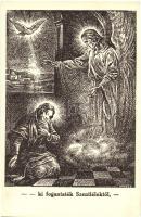 20 db régi vallás motívumlap Jézus életéről Barsy E. grafikáival; Don Bosco nyomda, Karmelita Rendhá...