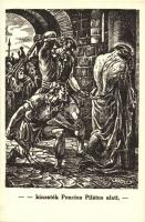 20 db régi vallás motívumlap Jézus életéről Barsy E. grafikáival; Don Bosco nyomda, Karmelita Rendhá...