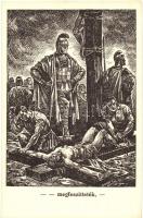 20 db régi vallás motívumlap Jézus életéről Barsy E. grafikáival; Don Bosco nyomda, Karmelita Rendhá...