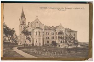 Budapest II. Labanc út 57. Manréza férfi lelkigyakorlatos ház - képeslapfüzet 12 db lappal (kissé sz...