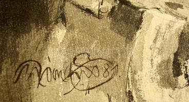 Gyémánt László (1935-): Jazz szaxofonos. Lavírozott tus, papír, jelzett, 31×21 cm