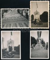 cca 1930 Országzászlók, irredenta jelképek, 4 db fotó, 9×6 cm