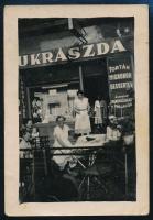 1949 Csillaghegy, cukrászda, fotó, 9×6 cm