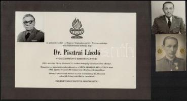 cca 1950 Kis szocialista dokumentum tétel: katonai dicsérő irat és más iratok