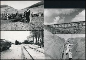 Szeretfalva-Déda vasútvonal építése, 22 db utólagos előhívás, 8,5×12,5 és 12×18 cm