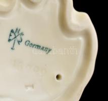 Ens kislány rózsával, kézzel festett, jelzett, hibátlan / Ens girl with rose, hand painted m:13cm