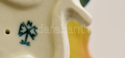 Ens pillangó pár, kézzel festett, jelzett, hibátlan, m:8,5 cm/ Karl Ens butterfly paar, hand painted...