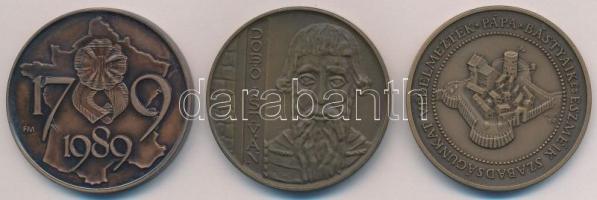 Vegyes: Fritz Mihály (1947-) 1989. "MÉE Szeged / Francia Forradalom 1789" Br emlékérem (42...