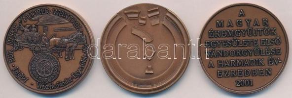 Vegyes: Fritz Mihály (1947-) DN "Mór - Móri Bornapok" Br emlékérem (42,5mm) + Lapis András...