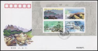 Laoshan set + block 3 FDC Laoshan sor + blokk 3 db FDC-n