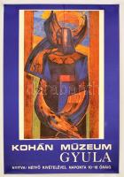 cca 1980-1990 Kohán Múzeum, Gyula, múzeumi plakát, vízjeles papíron, 67x47 cm.