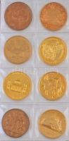 Vegyes 23db-os aranyozott emlékérem tétel, kisalakú éremberakóban T:1-,2