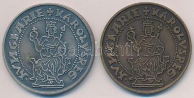 1984. "Szécsény mezővárosi rangra emelése emlékére 1334-1984 / Károly Róbert" ezüstözött B...