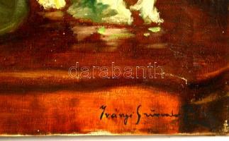 Iványi jelzéssel :Virágcsendélet. Olaj, vászon, 80×60 cm