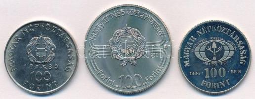 1980. 100Ft Ni "Szovjet-magyar közös űrrepülés" + 1982. 100Ft Cu-Ni "Labdarúgó Világb...