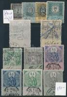 Ausztria 1885-1893 12 db vízjeles illetékbélyeg stecklapon (EUR 197,-)