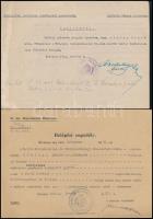 1943-1945 Katonai iratok, igazolványok, 5 db