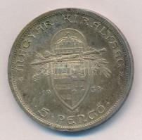 1938. 5P Ag "Szent István" (3x) T:2,2- ph., patina 
Adamo P8.1
