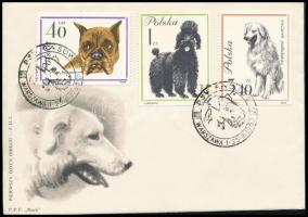 Dogs set 3 FDC Kutyák sor 3 db FDC-n