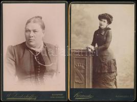 cca 1860-1900 Azonosításra váró színészeket és énekeseket ábrázoló vizitkártyák és Kozmata kabinetfo...