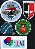 11 db repüléssel, hajózással kapcsolatos matrica