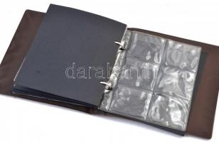 Barna "Münzen" érmetartó album, összesen 30 férőhellyel, szép állapotban