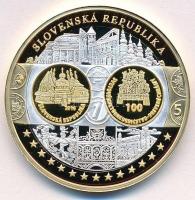 ~2002. Emlékérem az euróövezet országainak közös valutájáról - Szlovákia aranyozott, ezüstözött Cu-Ni emlékérem (35mm) T:PP