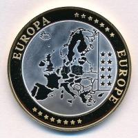 ~2002. "Emlékérem az euróövezet országainak közös valutájáról - Monaco" aranyozott, ezüstö...