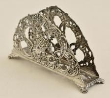 Rózsa díszítésű ezüst szalvétatartó / Silver napkin holder 85 g