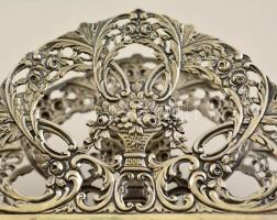Rózsa díszítésű ezüst szalvétatartó / Silver napkin holder 85 g