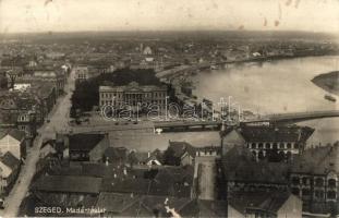 1931 Szeged, Tisza és Kultúrpalota, híd (fl)