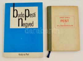 Krúdy Gyula: Pest a világháborúban. Bp., 1943, Officina. + Sánta Gábor(szerk.): Budapesti Negyed IX. évfolyam 4. szám: Krúdy és Pest. Kiadói kartonált és papírkötés, jó állapotban.