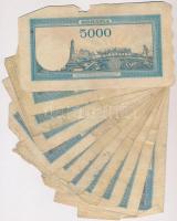 Románia 1943-1945. 5000L (11x) T:IV 
Romania 1943-1945. 5000 Lei (11x) C:G 
Krause 56