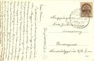 1941 Badacsony, strandfürdő, csónakok, Tábla a Hableány szálloda éttermének jelzésével. photo