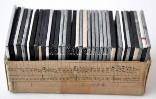 Vegyes üvegdia tétel, közte erdélyi látképekkel