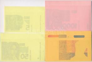 Horvátország 1993 (1994). 5K előlapi színpróba + 50K előlapi színpróba + 200K előlapi és hátlapi szí...