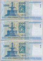 2007. 1000Ft "DA" (3x) sorszámkövetők T:I 
Adamo F55H