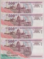 2006. 500Ft "50. évforduló 1956. október 23." (4x) sorszámkövetők, "EC" sorozatj...