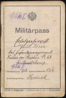 1912 Militarpass / Katonakönyv megviselt állapotban