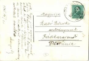 1935 Dömsöd, utca részlet és gyógyszertár. fotó lapra ragasztva / photo glued on paper