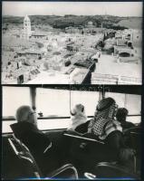 Kőbányai János (1951- ): Betlehemi és jeruzsálemi életképek, 12 db fotó, hátuljukon feliratozva, 18×13 ill. 18×10 cm
