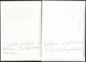 Kőbányai János (1951- ): Betlehemi és jeruzsálemi életképek, 12 db fotó, hátuljukon feliratozva, 18×...