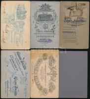 cca 1880-1910 Portrék, 6 db keményhátú fotó különböző műtermekből (Eszék, Temesvár, Nagyvárad, stb.)...
