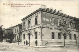 1916 Győr, M. kir. áll. elemi népiskola és tanítónőképző intézet. Schwarzenberg u. 11.